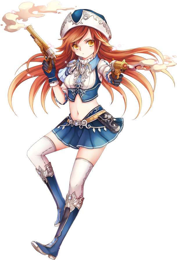 Gunslinger-concept - 幻想 神域 雙 槍 (703x1000), Png Download