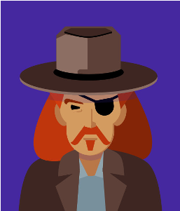 Brian Stovall Gunslinger - Cartoon (400x300), Png Download