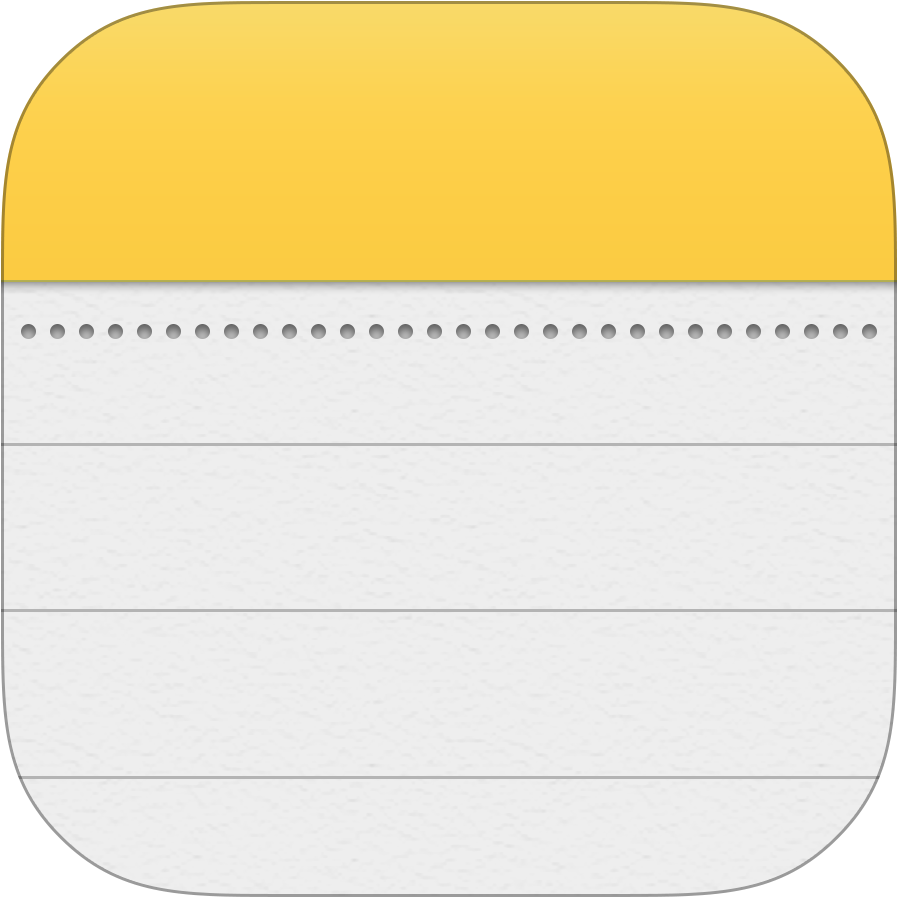 Ios 8 Notes Icon (1024x1024), Png Download