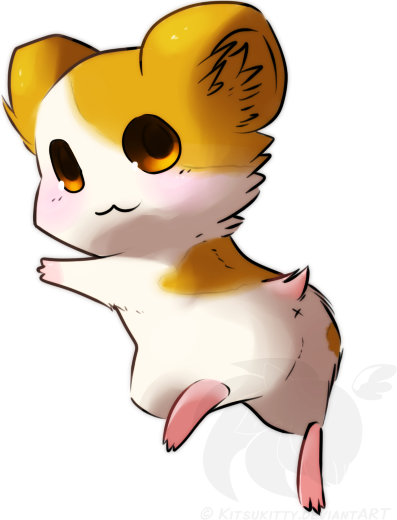 Hamtaro - Animated Cartoon (397x520), Png Download
