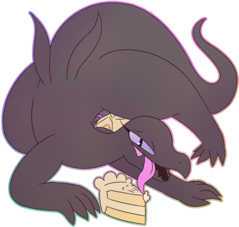 A Birthday Salazzle For My Boi @cinnamon-bat >w< If - Pokemon Salazzle Weight Gain (500x469), Png Download