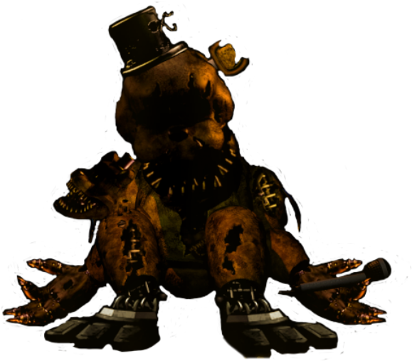 Manic Golden Freddy - Five Nights At Freddy's (623x518), Png Download