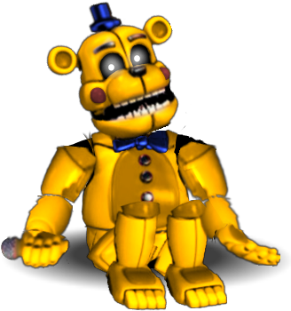 Funtime Golden Freddy Fnaf Fnafsl Sisterlocation Fnaf - Fnaf Funtime Golden Freddy (348x600), Png Download