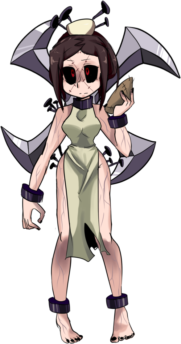 Skull Girls-painwheels By Newjm On Deviantart Inspiracional, - Skull Girl Painwheel (632x1264), Png Download