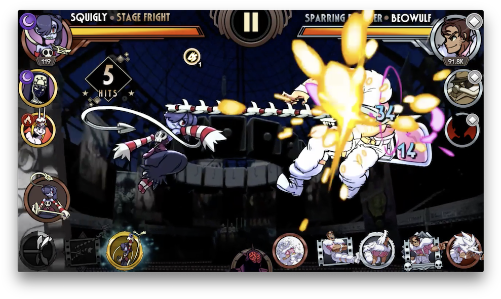 Squigly Is Heading To 'skullgirls Mobile', Check Out - Skullgirls Mobile Squigly Moves (1000x598), Png Download