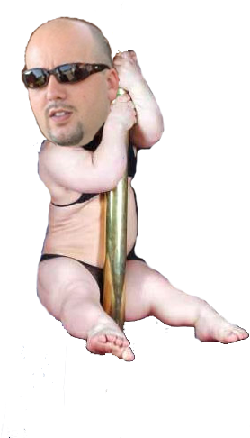 Will Folks Midget Pole Dancer - Baby (330x509), Png Download