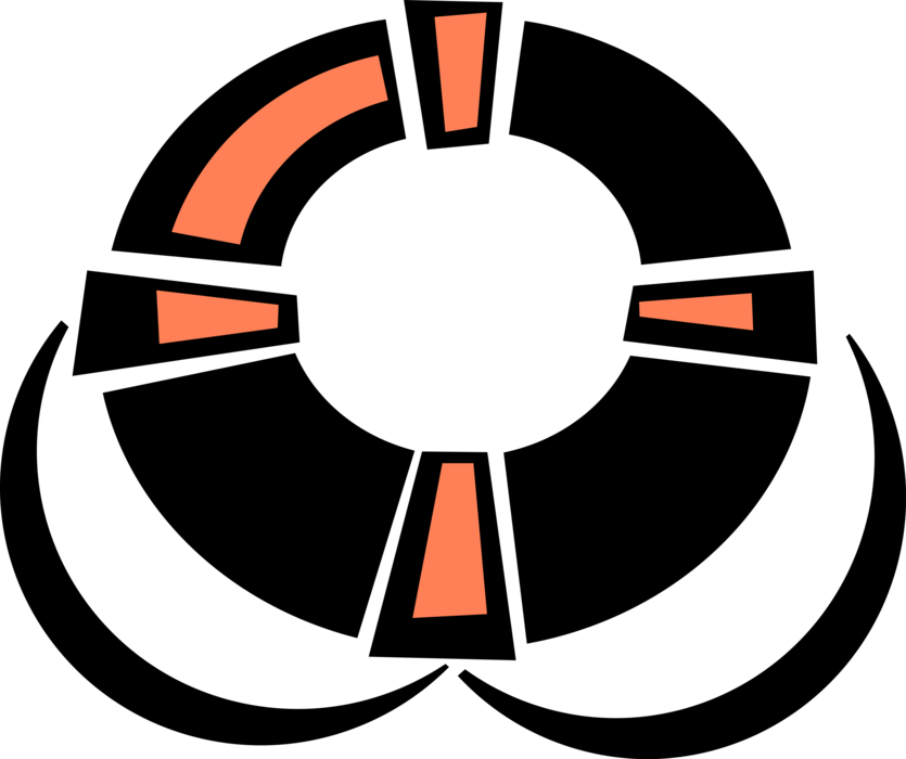 Vector Illustration Of Lifebuoy Ring Lifesaver Life - Lifebuoy (835x700), Png Download