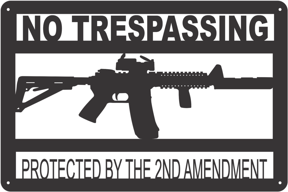 No Trespassing Sign Protected By The Second Amendment - Second Amendment To The United States Constitution (1024x1024), Png Download