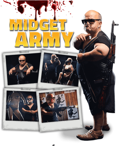 Midget Army - Metal Guitar Pick Necklace Blood Splatter Horror Movie (388x472), Png Download