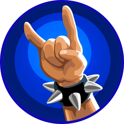 Heavy Metal Circled - Agario Heavy Metal (416x416), Png Download