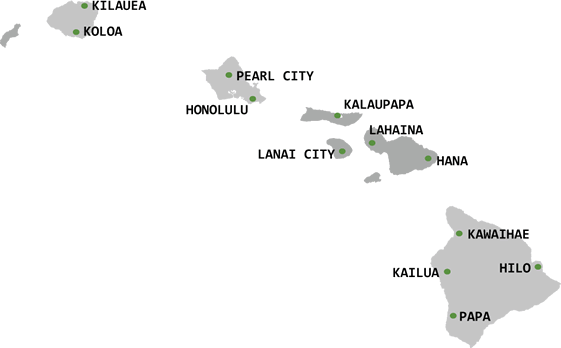 Hawaii Map - Honolulu Hawaii Map Png (561x348), Png Download