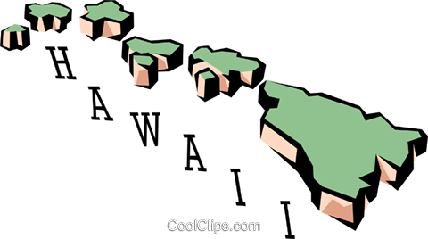 Hawaii State Map Royalty Free Vector Clip Art Illustration - Court (480x268), Png Download