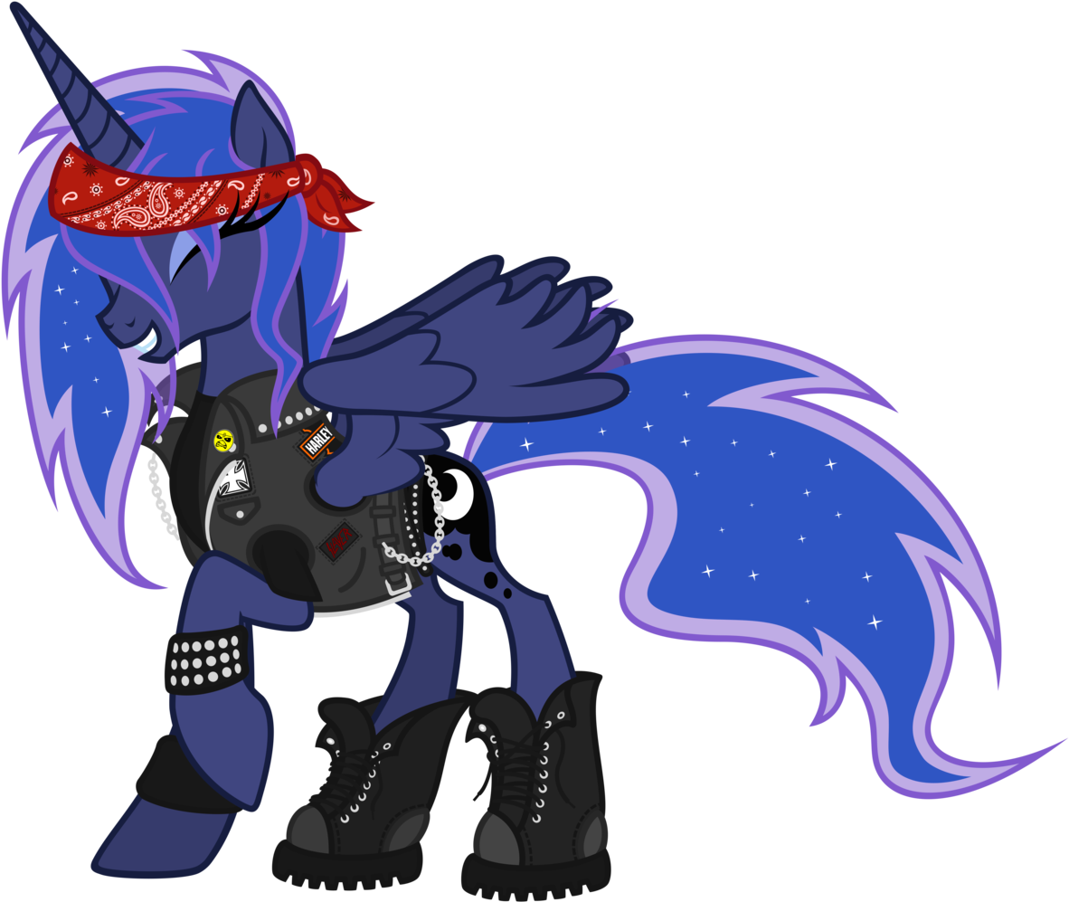 Heavy Metal Luna By Gabriev666-d5wxyj4 - My Little Pony Metal (1024x873), Png Download