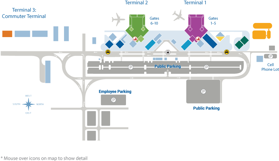 Kona Airport Map (1038x638), Png Download