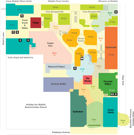 International Market Place Map Hawaii - New International Market Place Hawaii Plan (578x582), Png Download