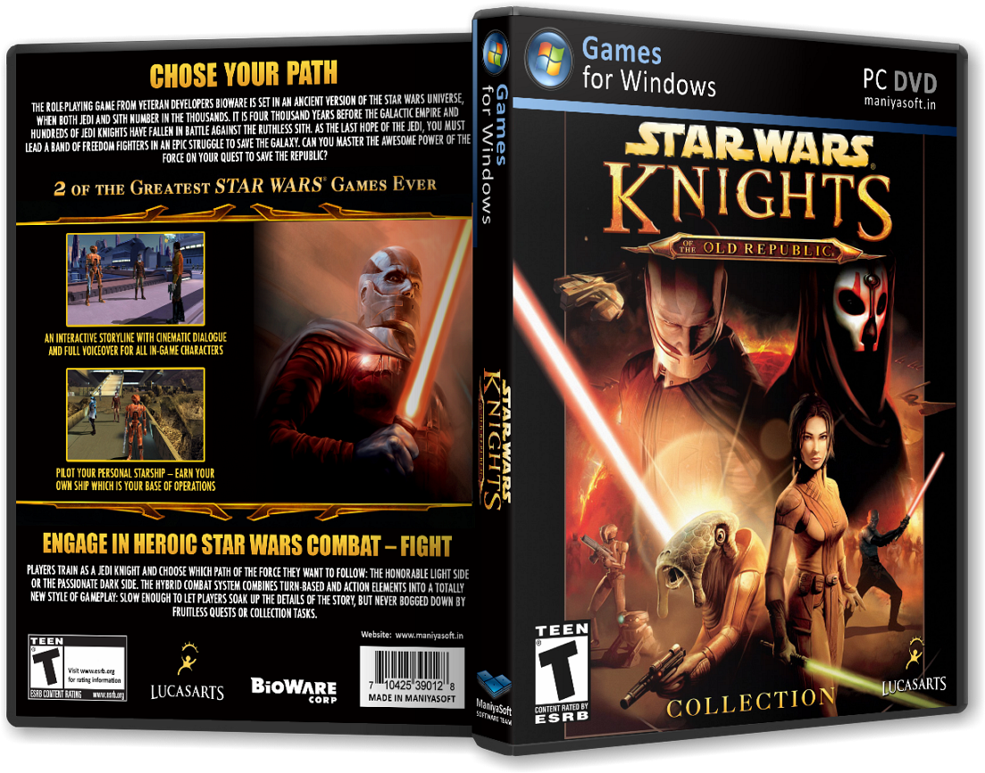Knights Of The Old Republic Box Cover - Euro Truck Simulator 2 Cd (1200x900), Png Download
