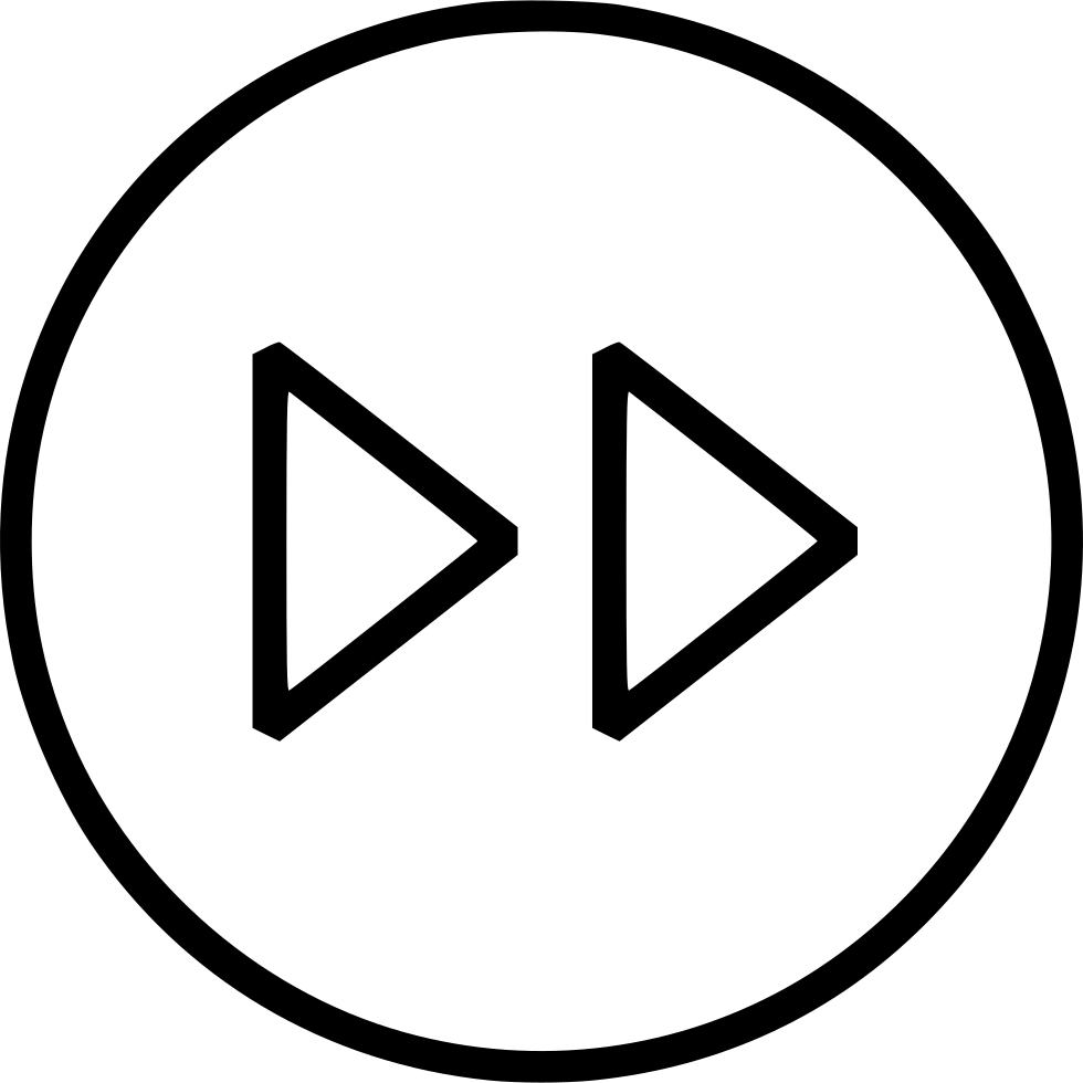 Fastforward Free Icon - Rewind Button Png (980x980), Png Download