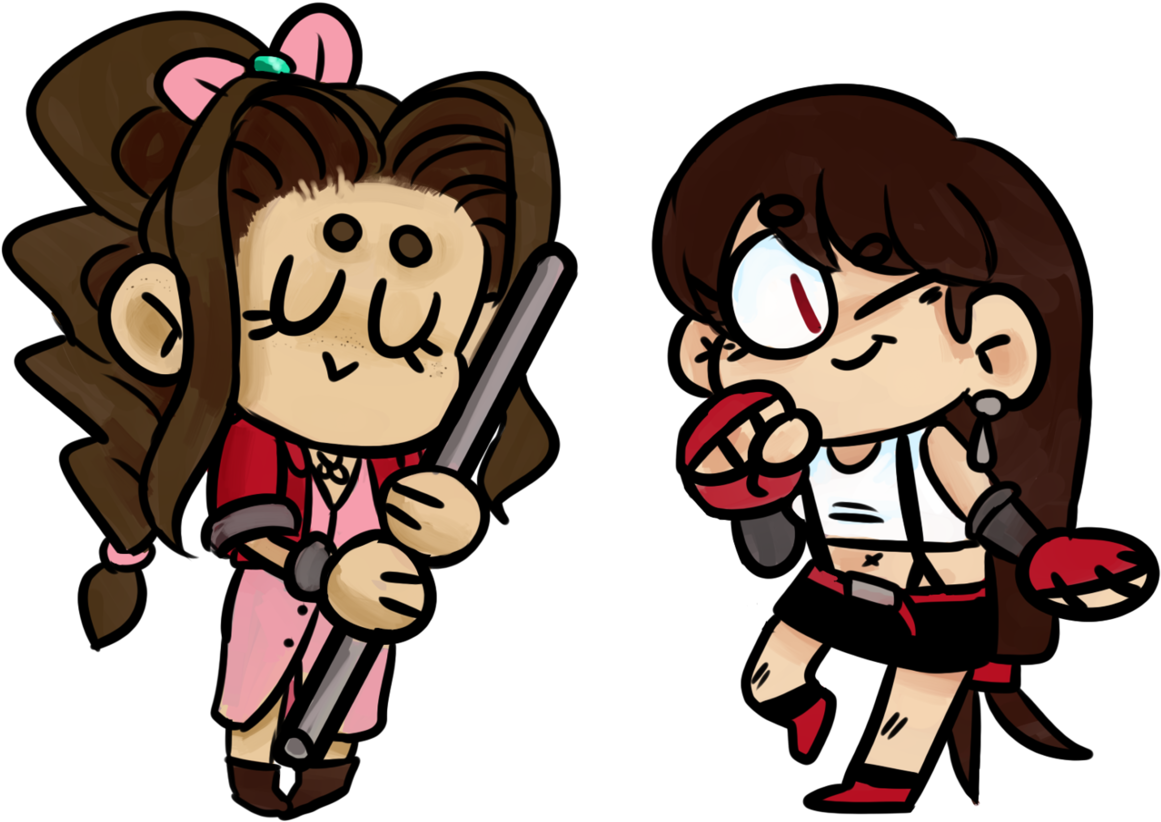 Aerti Tifa Lockhart Aerith Gainsborough Final Fantasy - Computer File (1280x899), Png Download