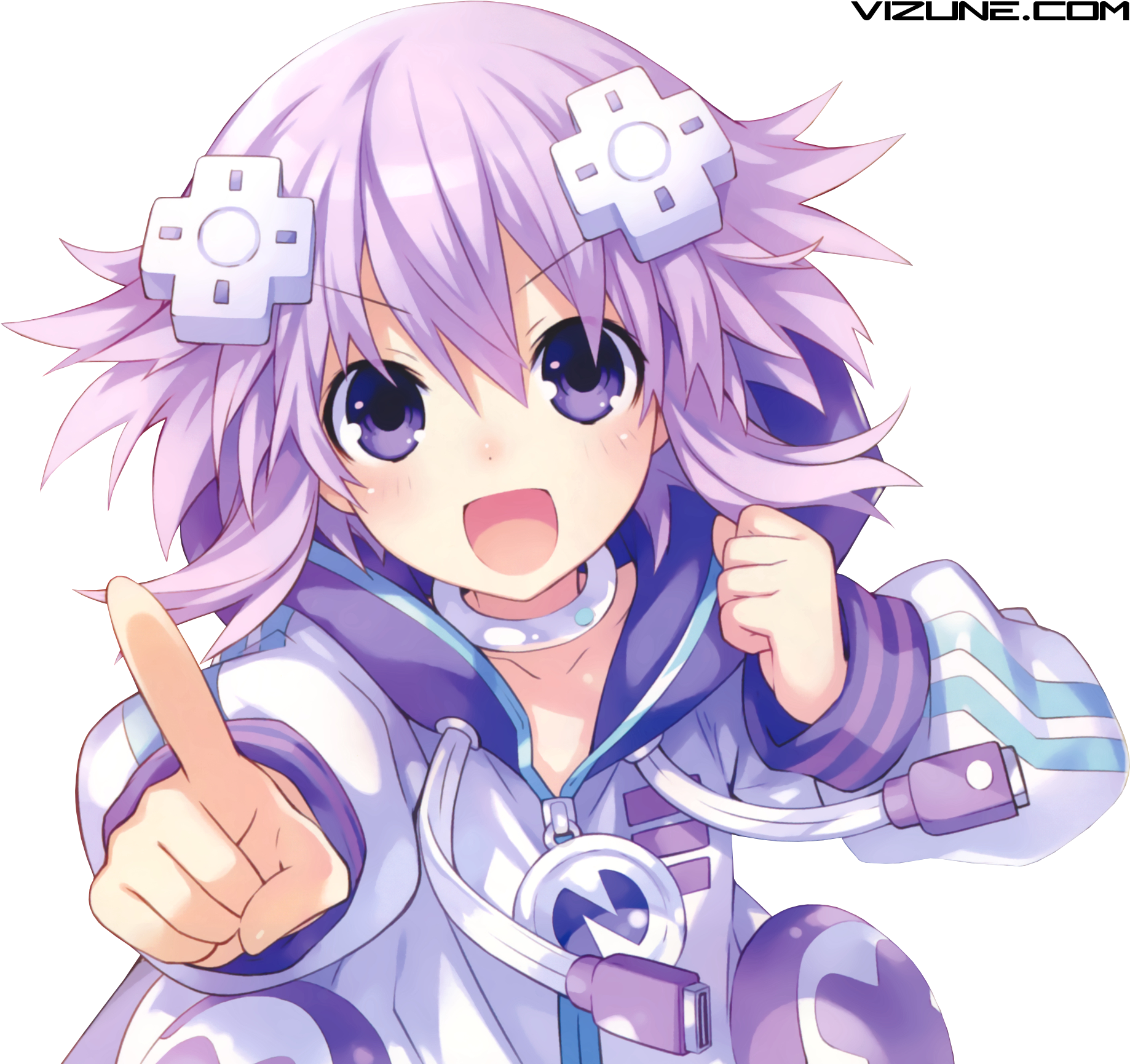 Hyperdimension Neptunia - Hyperdimension Neptunia Neptune Render (1900x1750), Png Download