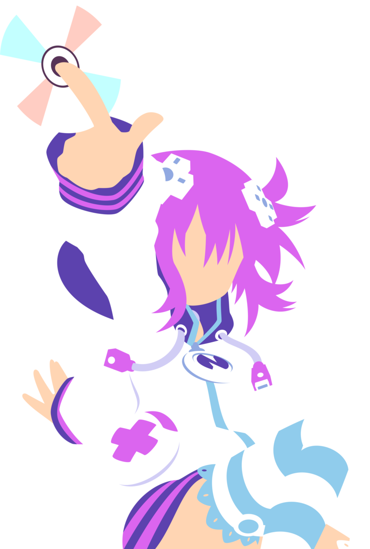 Hyperdimension Neptunia Neptune Minimalist (734x1089), Png Download