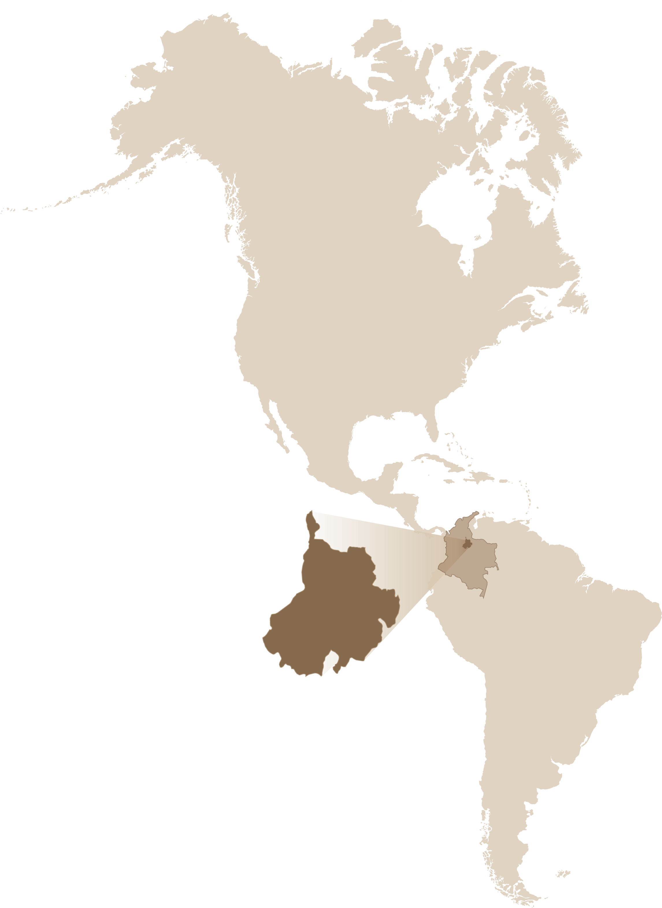 Colombia - North America Map Silhouette (2388x3195), Png Download