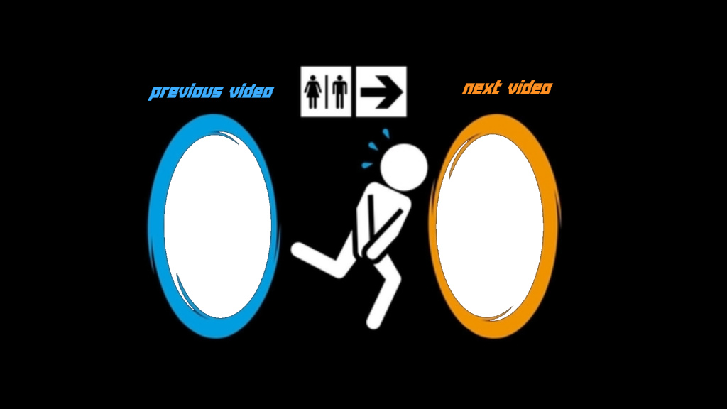 Tgd Outro Pic - Portal Toilet Wc Funny Cool Art 24x18 Print Poster (1024x576), Png Download