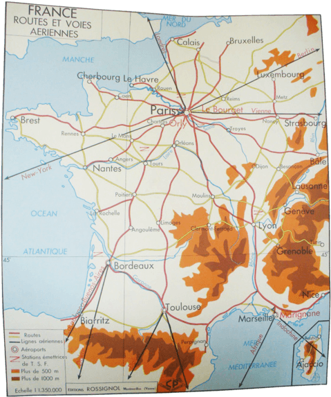 Vintage France Map - France (600x600), Png Download