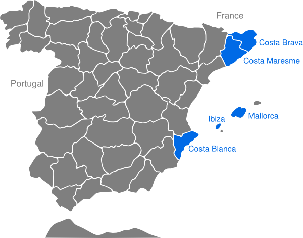 Map Spain Club Villamar5 Png Clip Arts For Web - Spain (600x471), Png Download