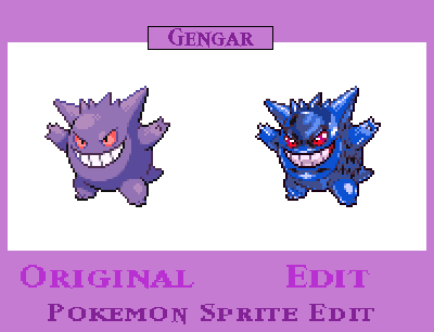 Some Stuff From The Past 2 Days - Gengar Black And White Sprite (400x306), Png Download