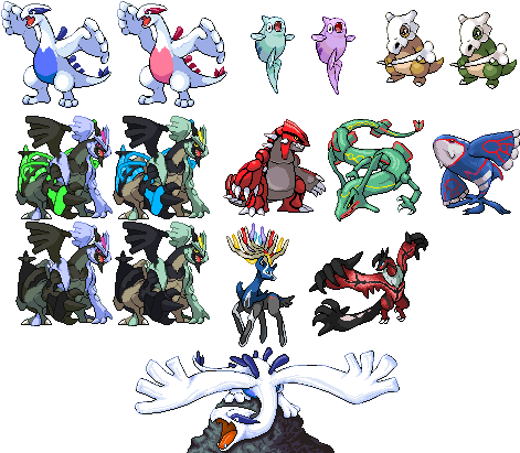 Pokemon Pixels - Xerneas Sprite (480x418), Png Download