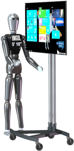 Scimitar Installers Display Trolley Up To 70" - Electronics (292x518), Png Download