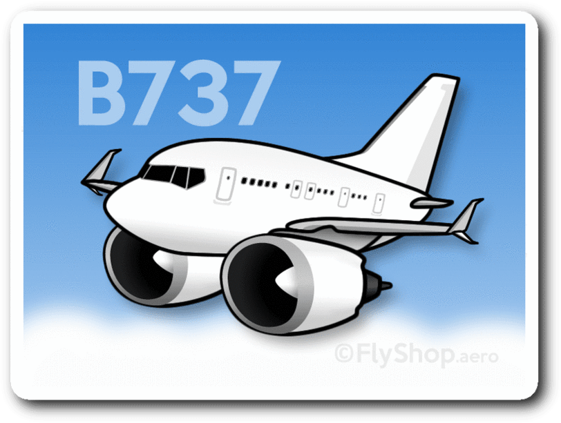 Boeing 737 Sticker - Boeing 737 Classic (1000x1000), Png Download