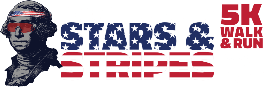 Stars And Stripes 4th Of July Run (877x300), Png Download