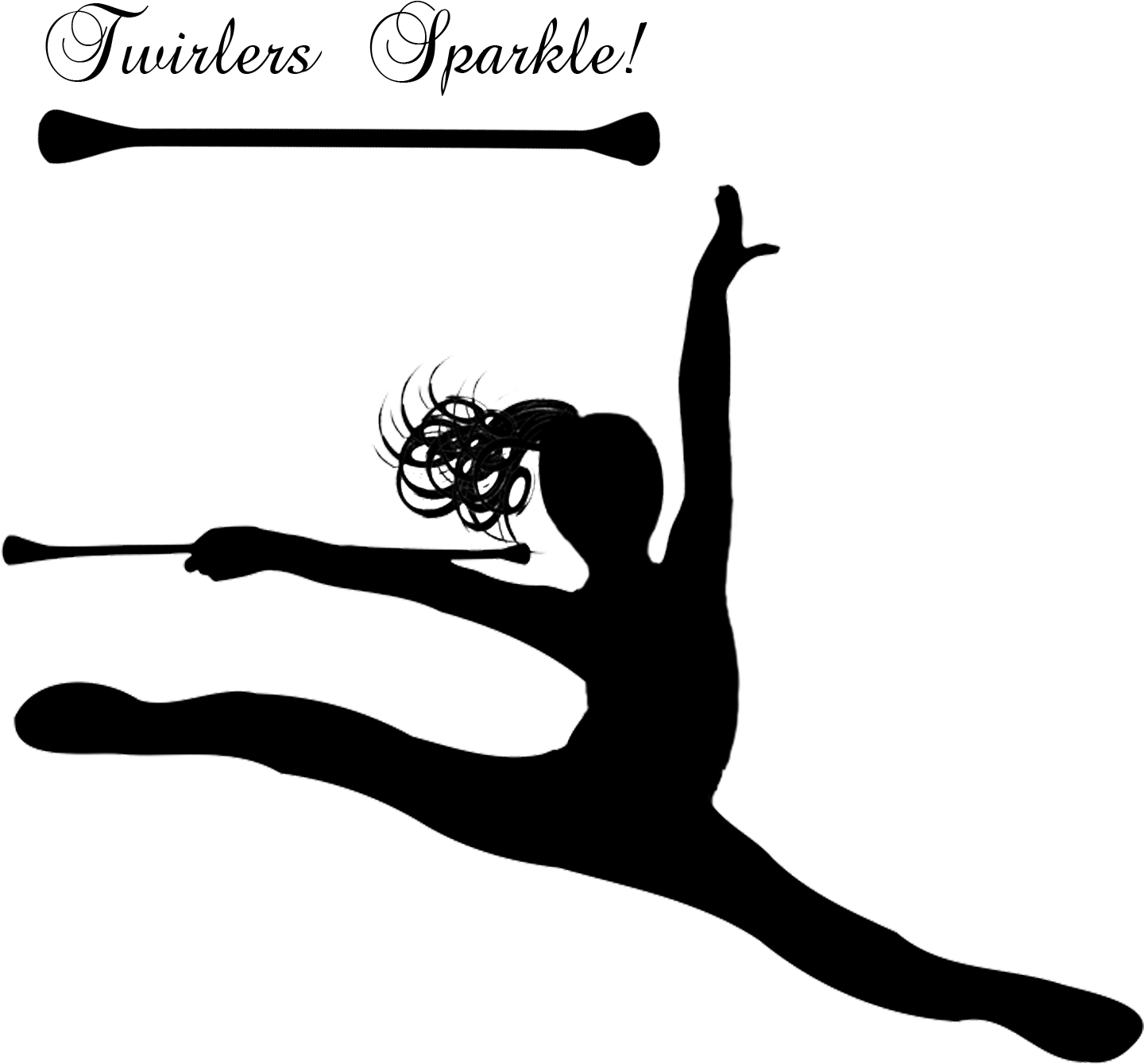 Baton Twirler Leaping - Baton Twirler Transparent Background (1500x1500), Png Download