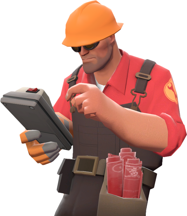 Builder's Blueprints - Engineer Tf2 (641x740), Png Download