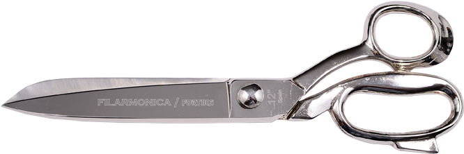 Tijera 12" Forjada Para Sastre Niquelada - Tijeras De Sastre Png (700x350), Png Download