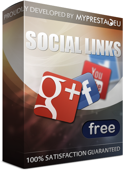 Social Network Links Big Cover - Prestashop Module Social (395x546), Png Download