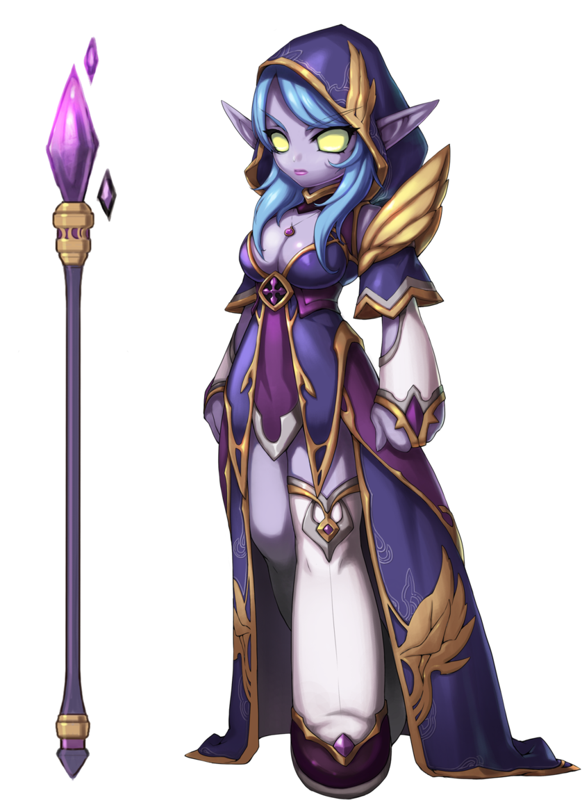 Royal Elven Mage - Grand Chase Moonlight Village Costume (1024x1313), Png Download