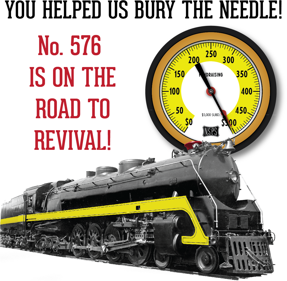 Nsps Steam Reaches Initial Fundraising Goal - Locomotive (1200x1200), Png Download