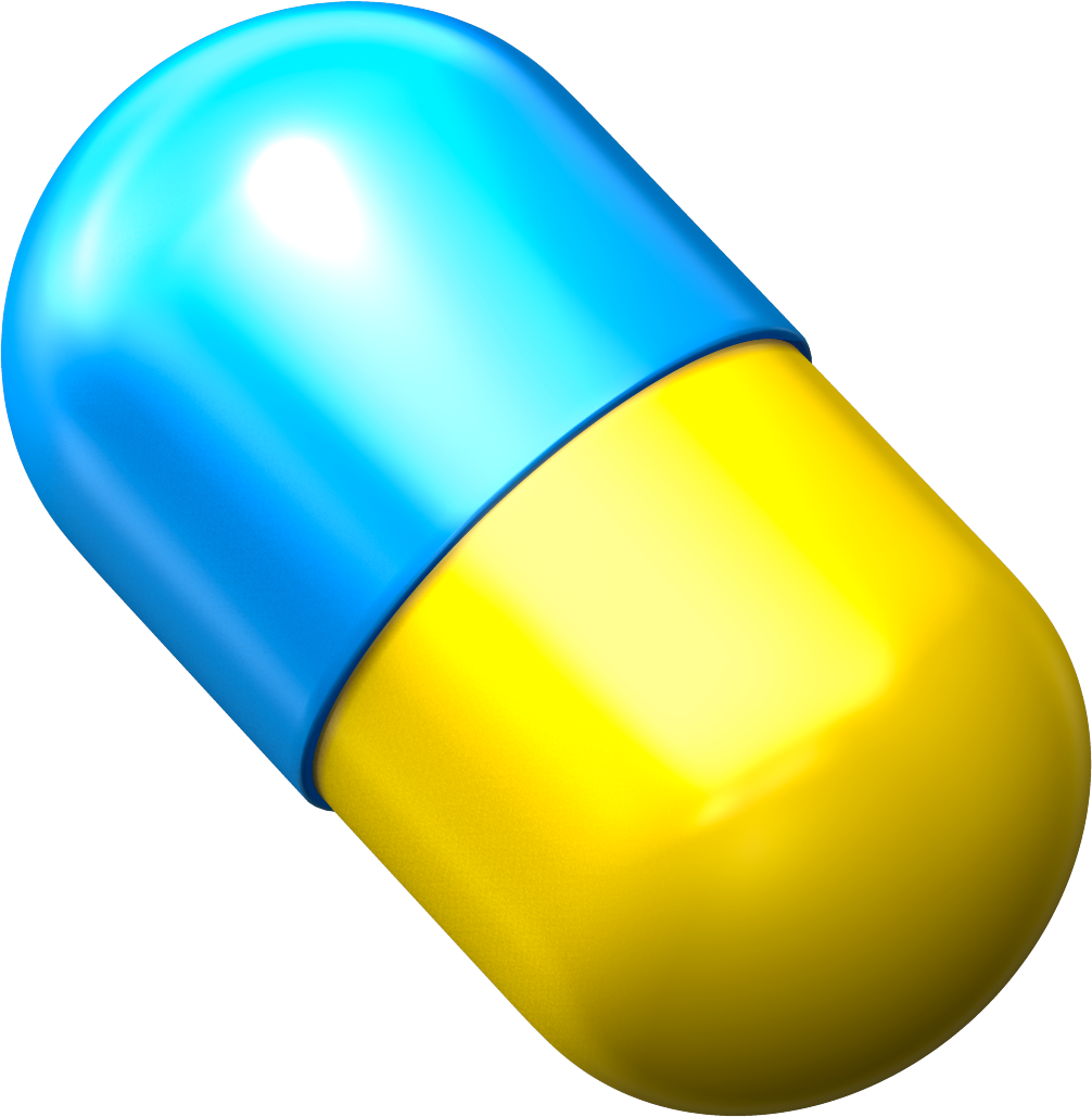 L Megavitamin - Dr Mario Pill Png (1006x1029), Png Download