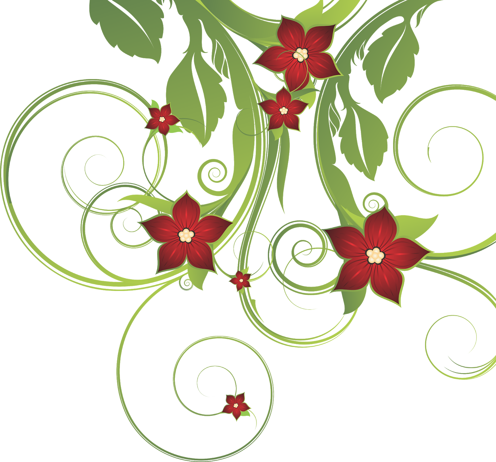 Floral Vector Png, Floral Vector, Floral Png, Flower - Free Flower Vector (1600x1491), Png Download