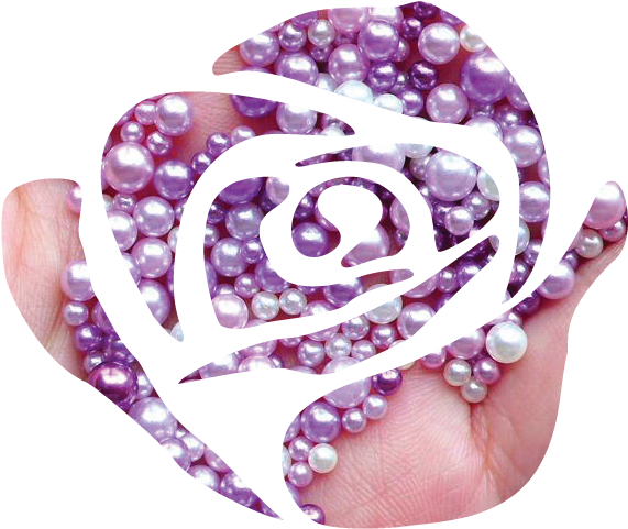 Purple Rose Rose W Pearls - Purple Rose (612x519), Png Download