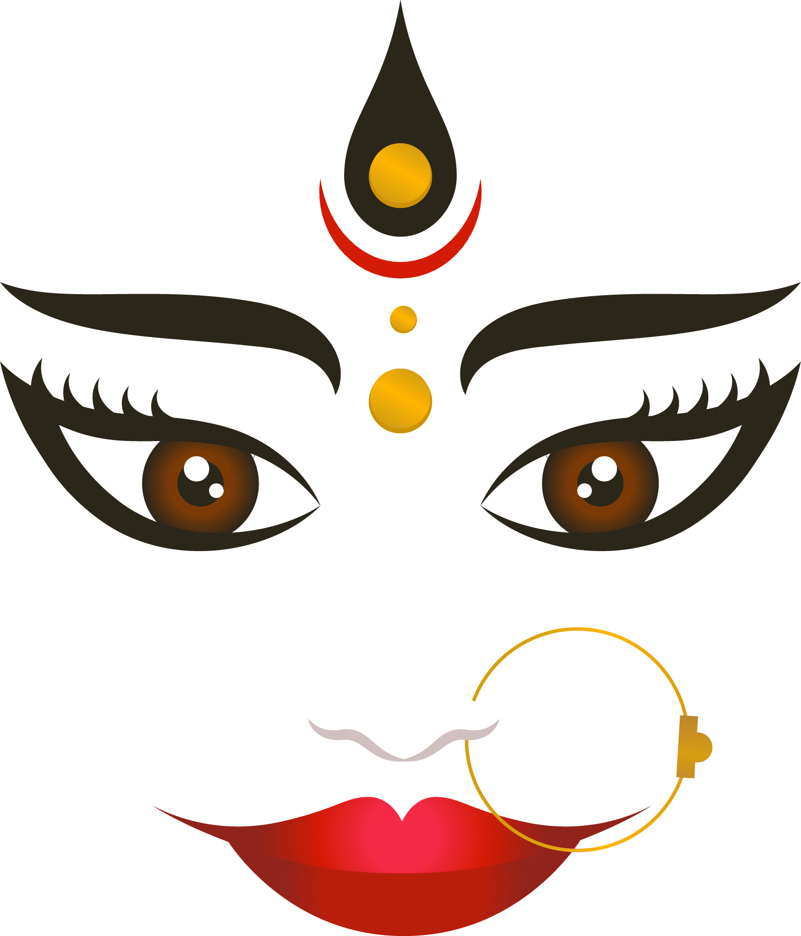 Navaratri Durga Puja Happiness - Navratri 2018 Wishes (1571x1836), Png Download