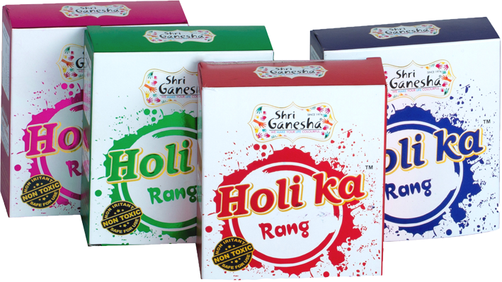Holi Ka Rang - Holi Color Packaging (709x399), Png Download