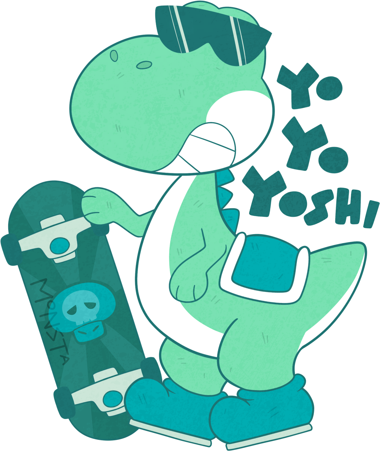 Yo Yo Yoshi (1500x1804), Png Download