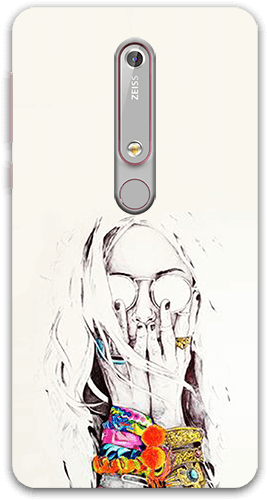 Clasy Look Nokia 6 Mobile Case - Hippie Drawings (600x600), Png Download