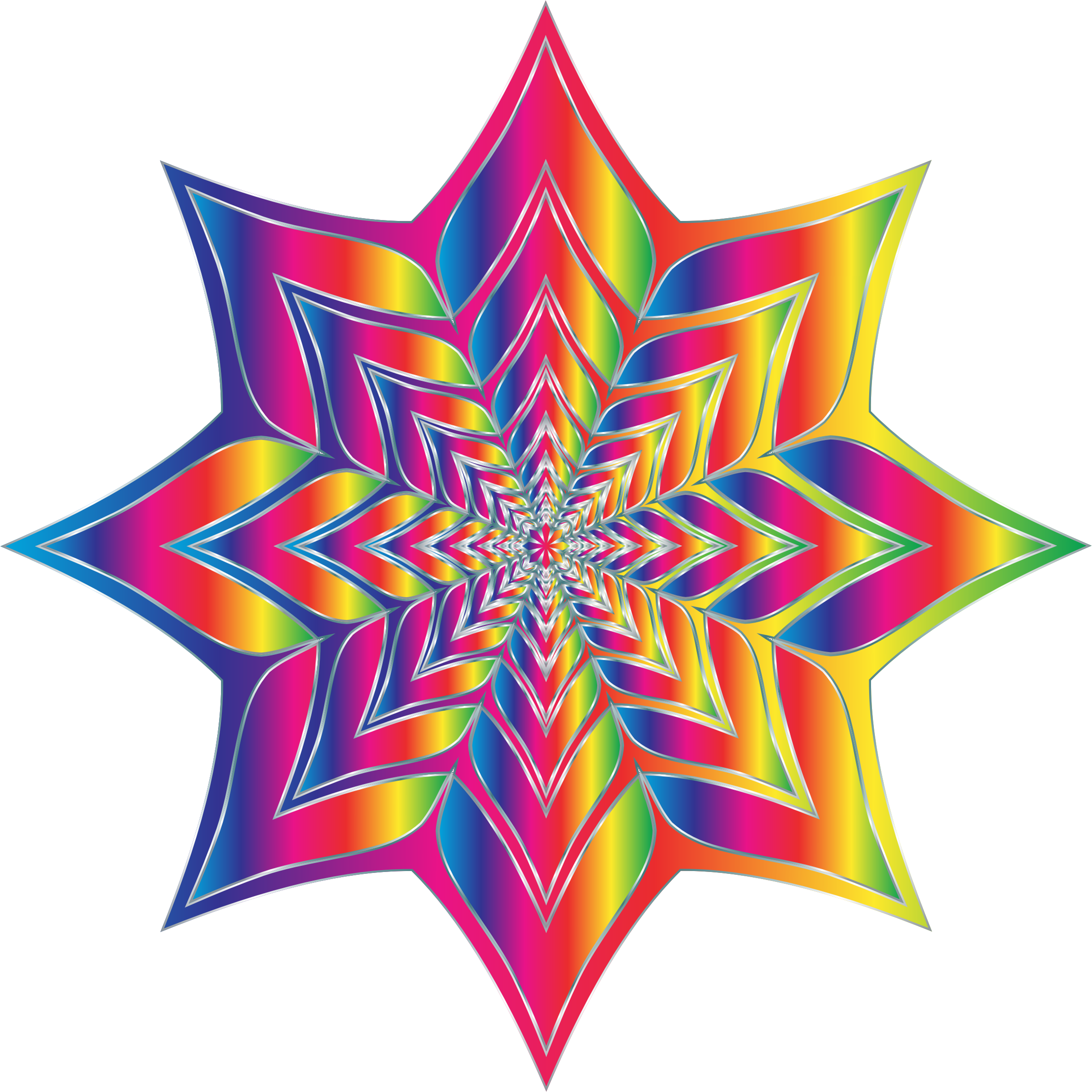 Color Flower Silhouette Clip Art - Clip Art (2308x2308), Png Download