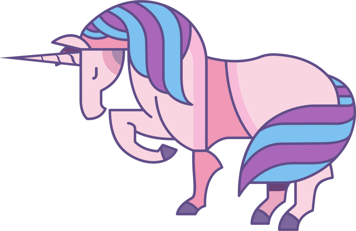 Unicorn Horn Drawing Pink Cat - ! 5'x7'area Rug (1155x750), Png Download