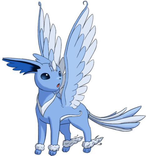 Flying Eeveelution Fake Pokemon This Is Zephyreon - Flying Eeveelution (500x527), Png Download