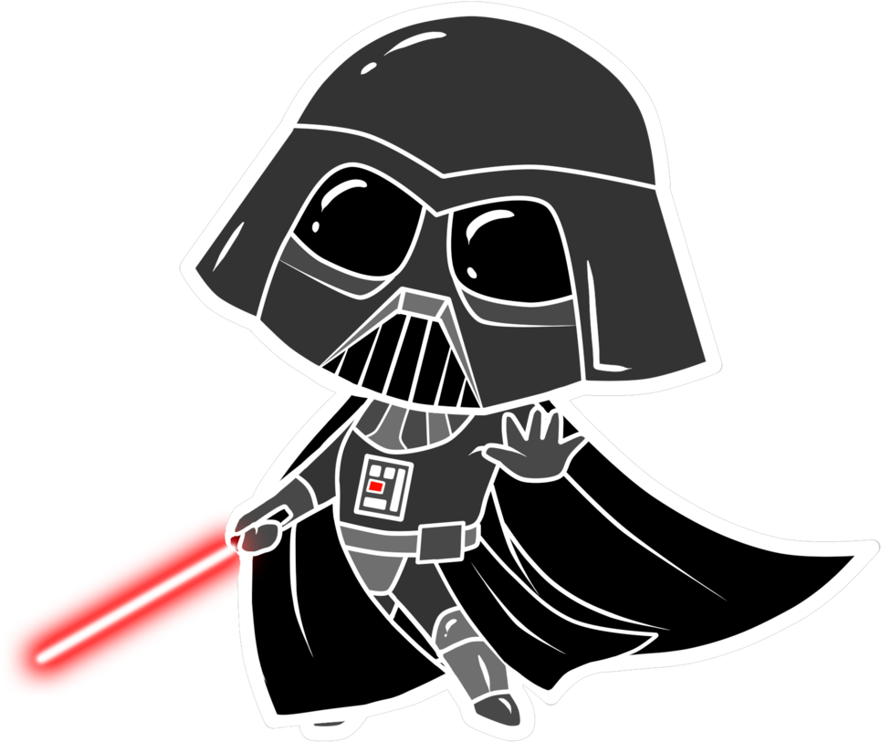 Graphic Freeuse Darth Vader By Moukitsu On Deviantart - Cute Cartoon Darth Vader (1024x857), Png Download
